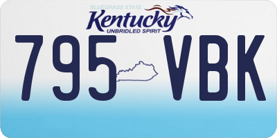 KY license plate 795VBK