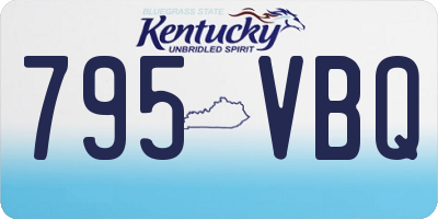 KY license plate 795VBQ