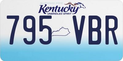 KY license plate 795VBR