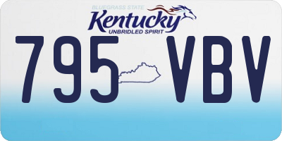 KY license plate 795VBV