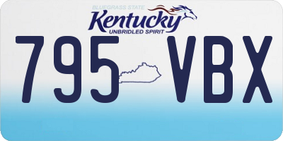 KY license plate 795VBX