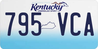 KY license plate 795VCA