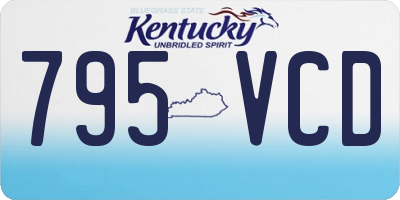 KY license plate 795VCD
