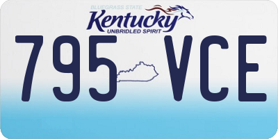 KY license plate 795VCE