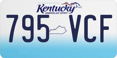 KY license plate 795VCF