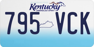 KY license plate 795VCK
