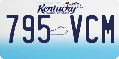 KY license plate 795VCM