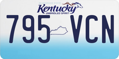 KY license plate 795VCN