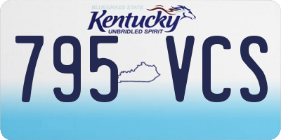 KY license plate 795VCS