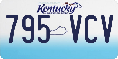 KY license plate 795VCV