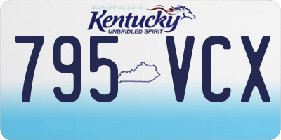 KY license plate 795VCX
