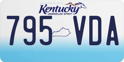 KY license plate 795VDA