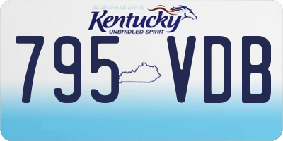 KY license plate 795VDB