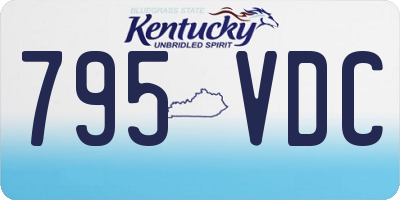 KY license plate 795VDC