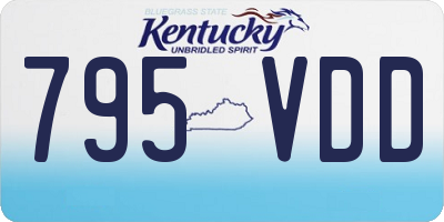 KY license plate 795VDD