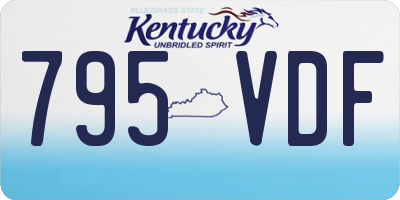 KY license plate 795VDF