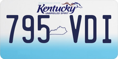 KY license plate 795VDI