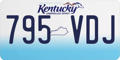 KY license plate 795VDJ