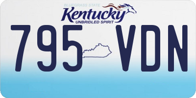 KY license plate 795VDN