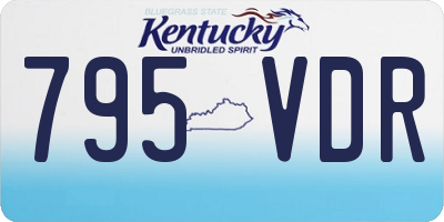 KY license plate 795VDR
