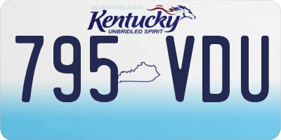 KY license plate 795VDU