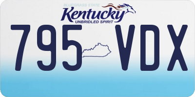 KY license plate 795VDX