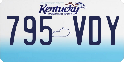 KY license plate 795VDY