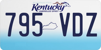 KY license plate 795VDZ