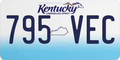 KY license plate 795VEC