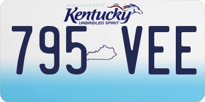 KY license plate 795VEE