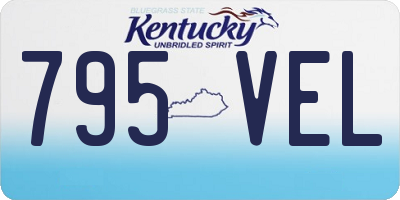 KY license plate 795VEL