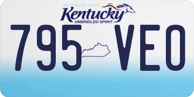 KY license plate 795VEO