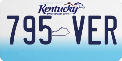 KY license plate 795VER