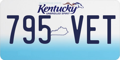 KY license plate 795VET
