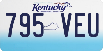 KY license plate 795VEU