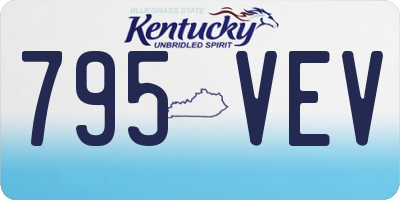 KY license plate 795VEV