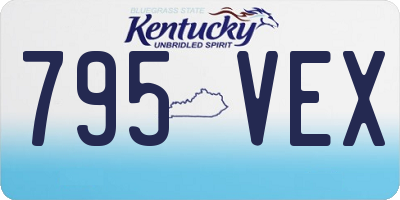 KY license plate 795VEX