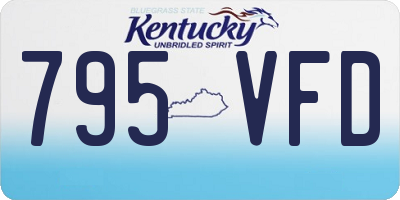 KY license plate 795VFD