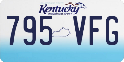 KY license plate 795VFG