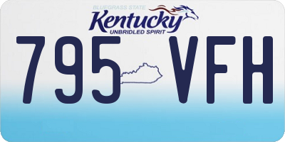 KY license plate 795VFH