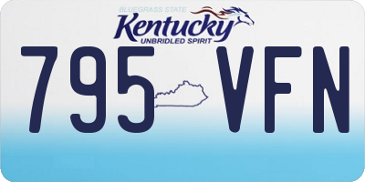 KY license plate 795VFN