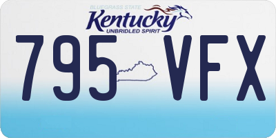 KY license plate 795VFX