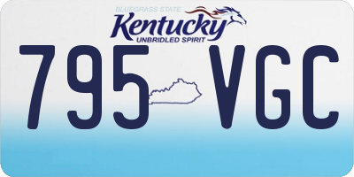 KY license plate 795VGC