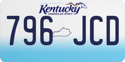 KY license plate 796JCD