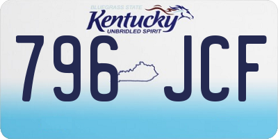 KY license plate 796JCF