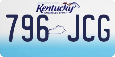 KY license plate 796JCG