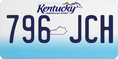 KY license plate 796JCH