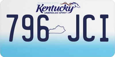 KY license plate 796JCI