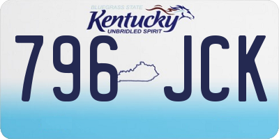 KY license plate 796JCK