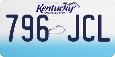 KY license plate 796JCL